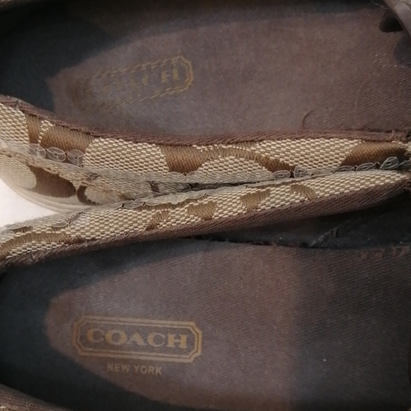 Coach Signature Kivy Sequins Sneakers Brown Signature Logo sz.8.5 - Picture 8 of 12